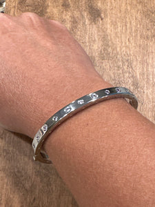 Flush Set Hinged Bangle Bracelet