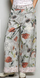 Woven Floral Crochet Patch Pant