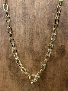 Gold tone cable chain