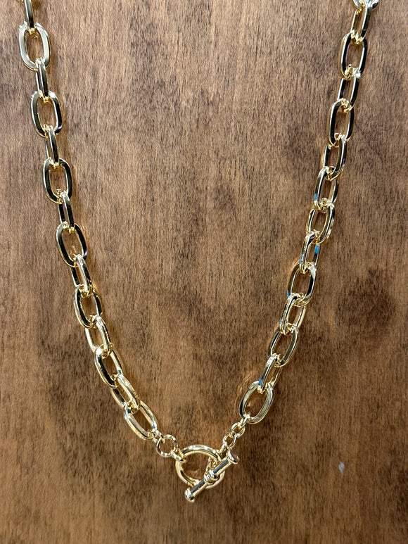 Gold tone cable chain