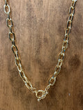 Gold tone cable chain