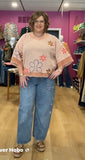 Paint Splattered Barrel Jean