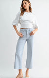Mica Wide Leg Pin Stripe Crop