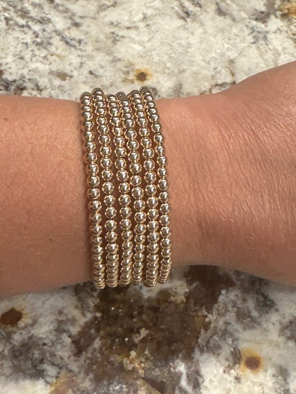 Water Resistant 4mm Round Stretch Bracelet