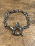 Horse bit toggle bracelet