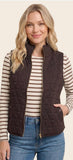 Quilted Vest/ Chocolate