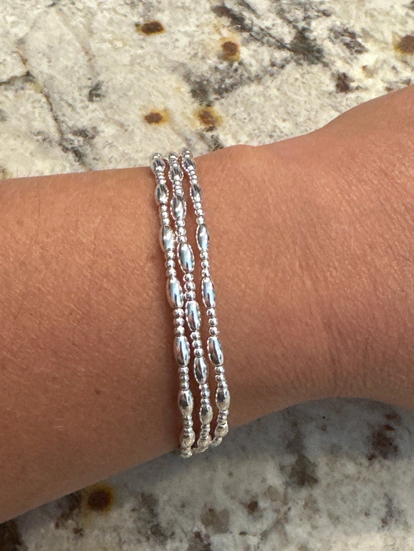 Oval Round Pattern Stretch Bracelet