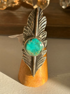 Turquoise Feather Ring