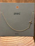 Sideways Cross Necklace
