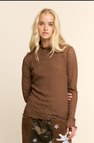 Lace Layering Top/ Walnut