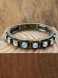 Small Rhinestone Metal Stretch Bracelet