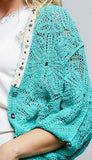 Crochet Cardigan/ Emerald