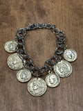 Two-Tone Coin Bracelet