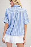Striped Rounded Hem Top