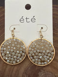 Beaded Round Dangle Earring