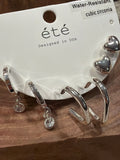 WR Huggie Heart Hoop & Stud Trio