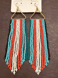 Long Beaded Dangle Earring