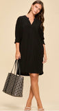 Liz Petal Dress/ Black