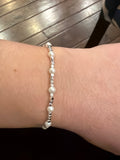 Water Resistant Pearl Cube Bracelet