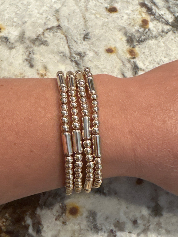 Water Resistant Bar Pattern Stretch Bracelet