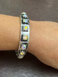 Small Rhinestone Metal Stretch Bracelet