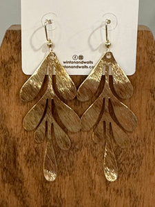 Fiddle leaf earrings