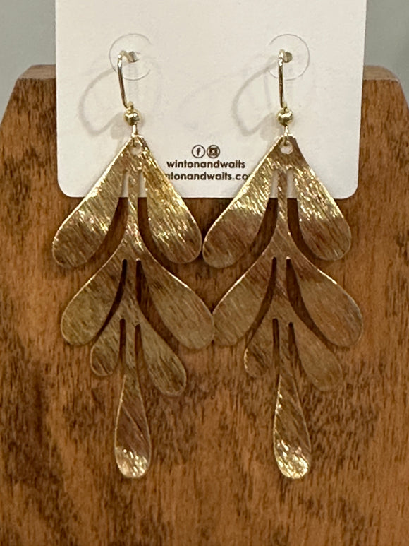 Fiddle leaf earrings