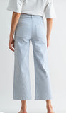 Mica Wide Leg Pin Stripe Crop