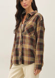 Plaid Flannel Shirt/Khaki