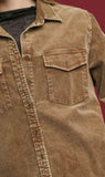 Stone Wash Corduroy Button Down Shirt