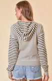 Gray crop zip top