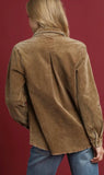 Stone Wash Corduroy Button Down Shirt