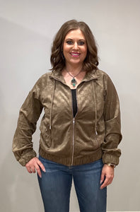 Olive Zipper Jacket