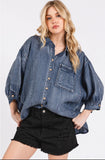 Dark Tencel Button Down