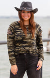 Leopard Slit sleeve shirt
