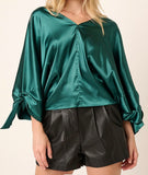 Satin Tie Blouse