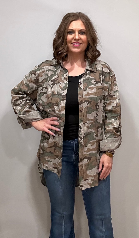 Button down Camo shirt