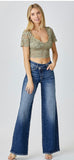Risen Mid-Rise Crossover Wide Leg Jean