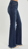 High Rise Vintage Frayed Hem Flare
