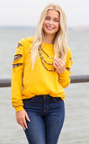Leopard Slit sleeve shirt