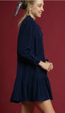 Navy Corduroy Dress