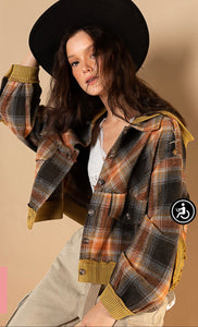 Plaid Button Jacket