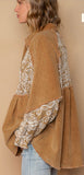 Corduroy detail tunic