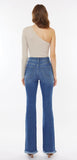 V-Yoke Fray Hem Flare Jean