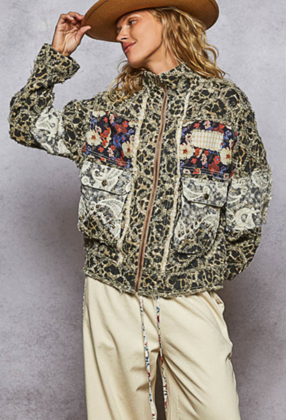 Frayed Leopard Jacket
