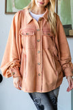 Balloon Sleeve Button Down Shacket
