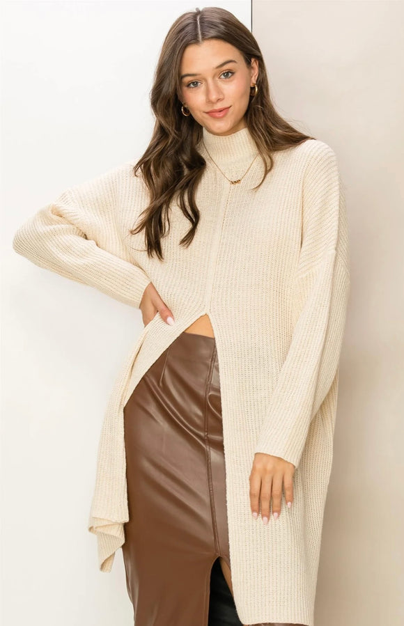 High Neck Sweater Tunic