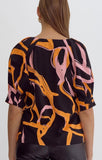 Abstract V-Neck top