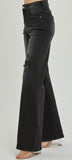 Risen High-Rise Distressed Wide Leg Jean