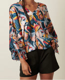 Satin Tie Blouse
